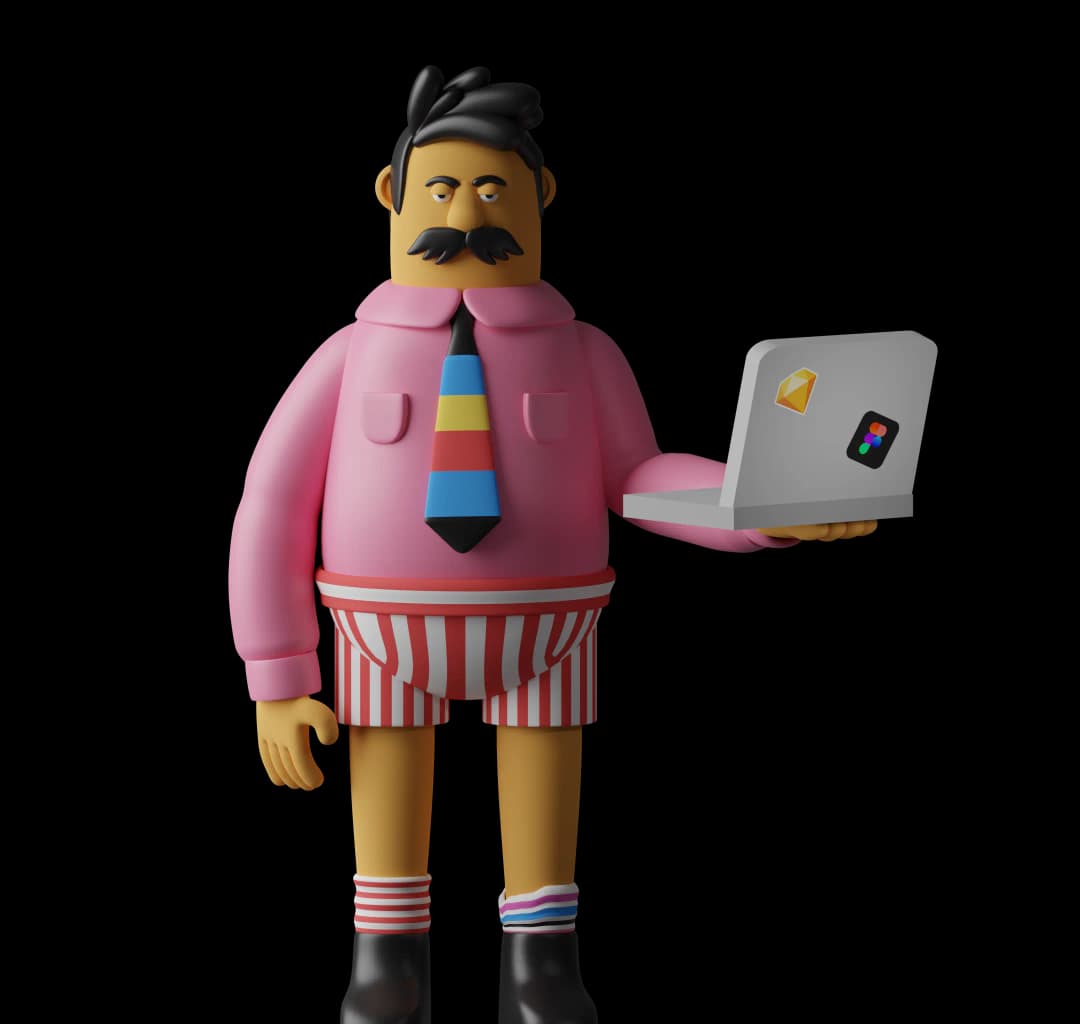 bored uncle with a laptop